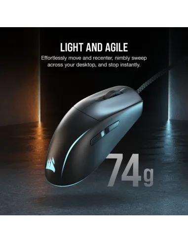 Corsair M75 RGB Ratón Gaming 26000 DPI Negro