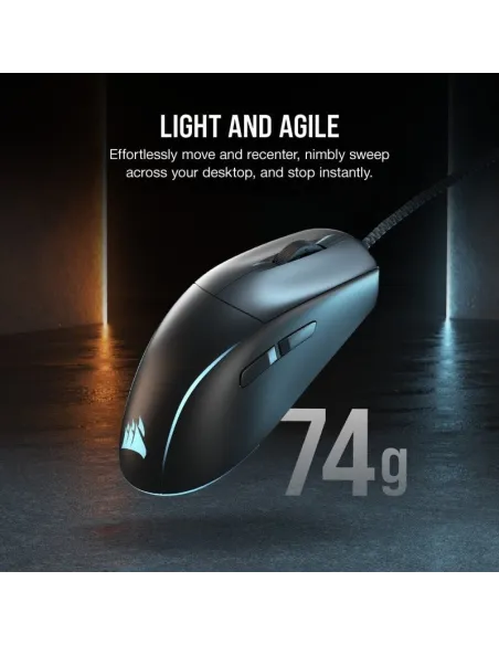 Corsair M75 RGB Ratón Gaming 26000 DPI Negro