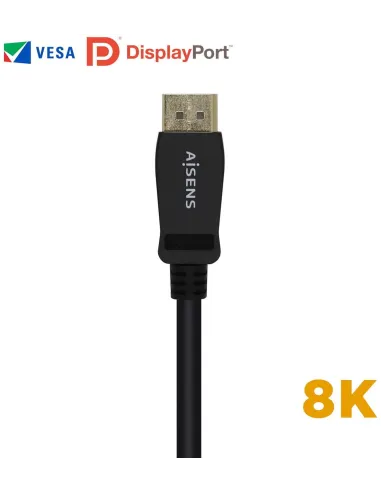 Aisens A149-0432 Cable DisplayPort v1.4 8K 60 Hz Macho/Macho 2 m Negro