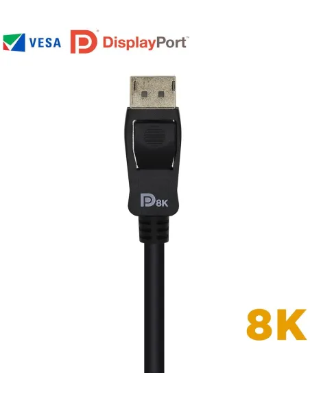 Aisens A149-0432 Cable DisplayPort v1.4 8K 60 Hz Macho/Macho 2 m Negro