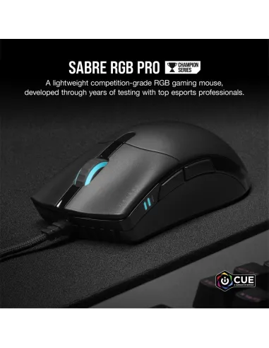 Corsair Sabre RGB Pro Champion Series Ratón Gaming Óptico 18000 DPI