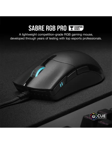 Corsair Sabre RGB Pro Champion Series Ratón Gaming Óptico 18000 DPI