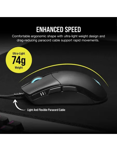 Corsair Sabre RGB Pro Champion Series Ratón Gaming Óptico 18000 DPI