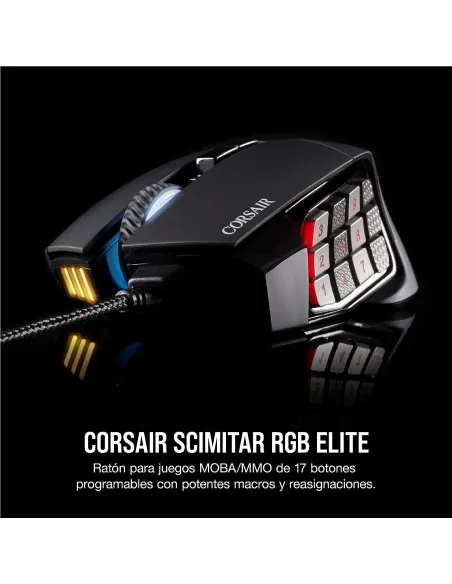 Corsair Scimitar RGB Elite Ratón Gaming Óptico 18000DPI
