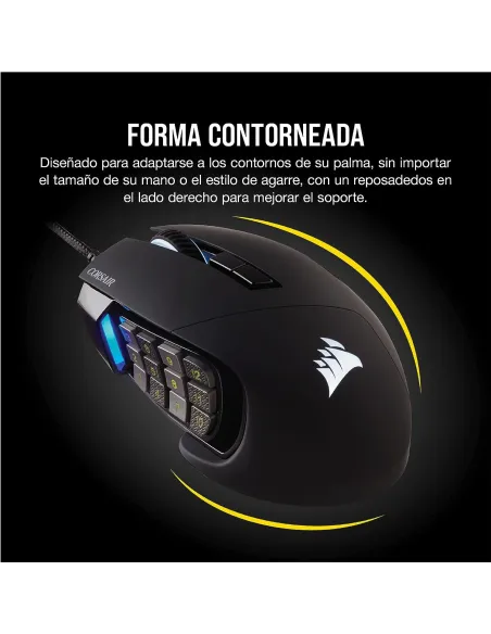 Corsair Scimitar RGB Elite Ratón Gaming Óptico 18000DPI
