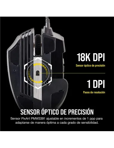 Corsair Scimitar RGB Elite Ratón Gaming Óptico 18000DPI