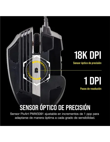 Corsair Scimitar RGB Elite Ratón Gaming Óptico 18000DPI