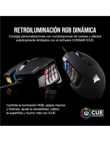 Corsair Scimitar RGB Elite Ratón Gaming Óptico 18000DPI