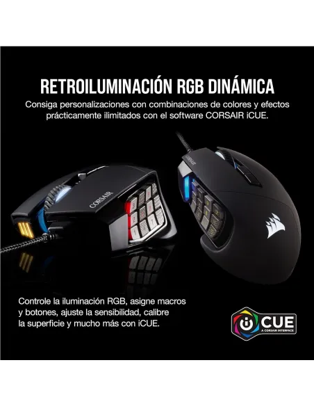 Corsair Scimitar RGB Elite Ratón Gaming Óptico 18000DPI