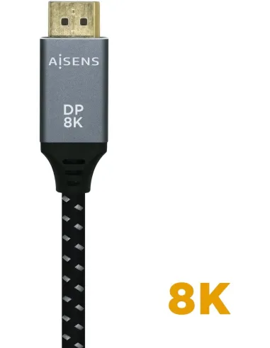 Aisens A149-0437 Cable DisplayPort v1.4 8K 60 Hz Macho/Macho 2m Negro