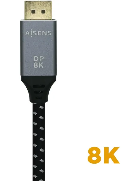 Aisens A149-0437 Cable DisplayPort v1.4 8K 60 Hz Macho/Macho 2m Negro