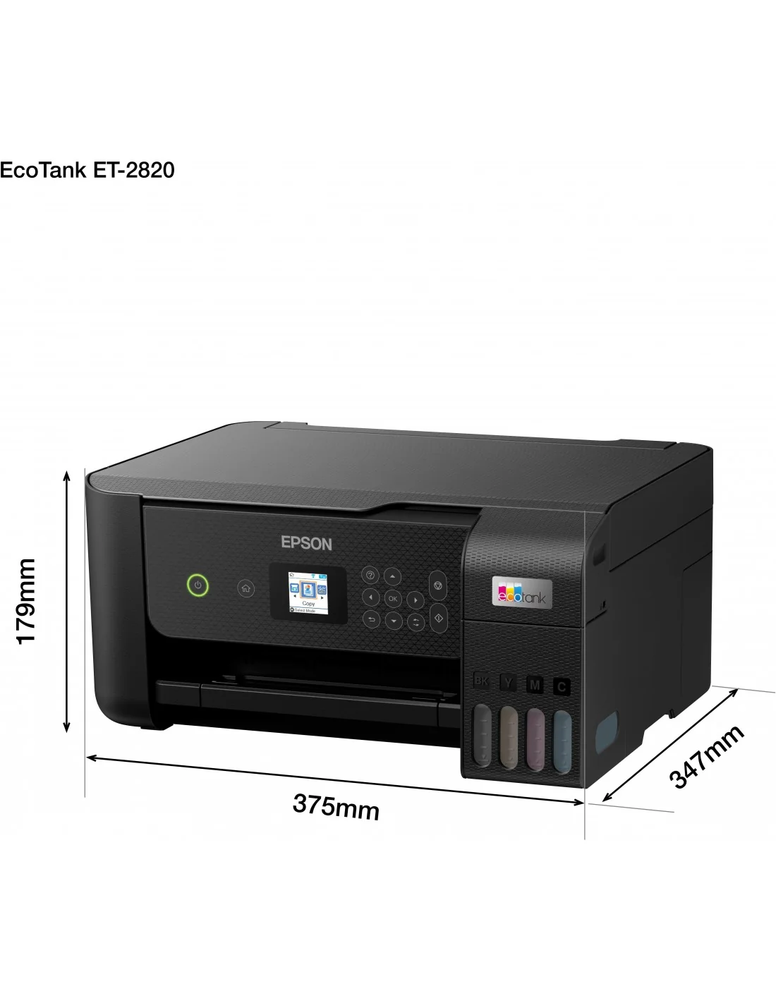 Epson EcoTank ET-2820 Impresora de Tinta Multifunción Color WiFi Negra