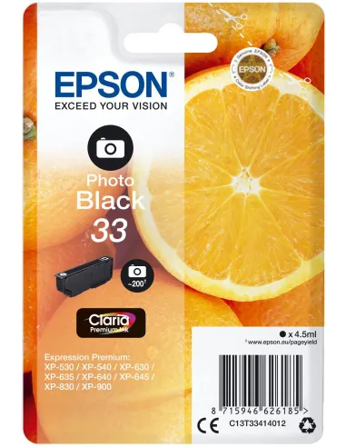 Epson T3341 Cartucho de Tinta Negro
