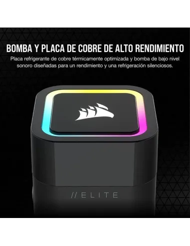 Corsair iCUE H100x RGB ELITE Kit de Refrigeración Líquida 240mm Negro