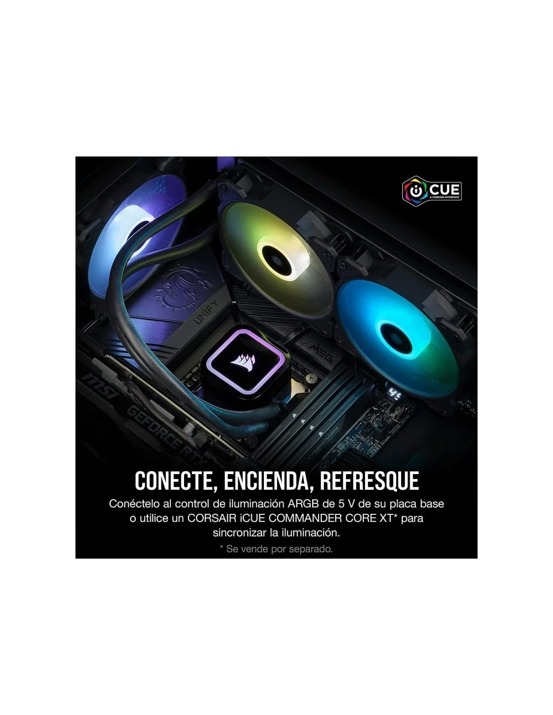 Corsair iCUE H100x RGB ELITE Kit de Refrigeración Líquida 240mm Negro