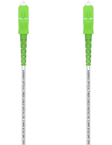 Aisens A152-0494 Cable Fibra Óptica SC/APC Kevlar 10m Blanco