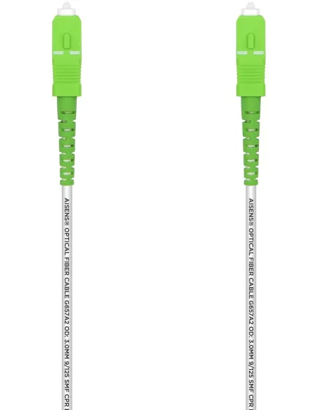 Aisens A152-0503 Cable Fibra Óptica SC/APC Kevlar 50m Blanco