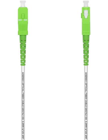 Aisens A152-0503 Cable Fibra Óptica SC/APC Kevlar 50m Blanco