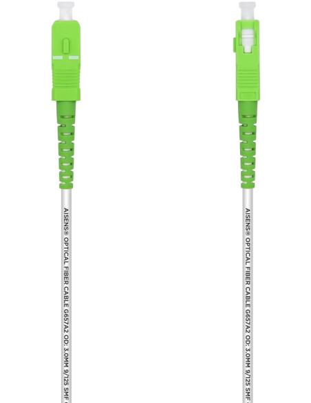 Aisens A152-0503 Cable Fibra Óptica SC/APC Kevlar 50m Blanco