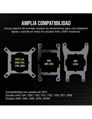Corsair iCUE H100i ELITE LCD XT Kit de Refrigeración Líquida 240mm Negro
