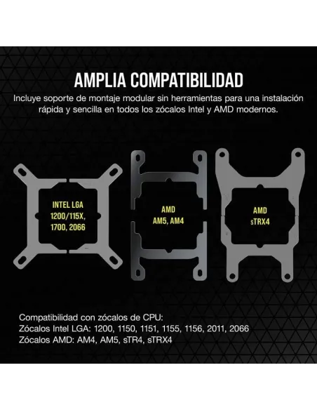 Corsair iCUE H100i ELITE LCD XT Kit de Refrigeración Líquida 240mm Negro