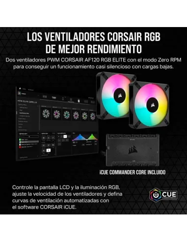 Corsair iCUE H100i ELITE LCD XT Kit de Refrigeración Líquida 240mm Negro