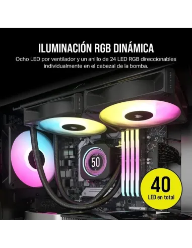 Corsair iCUE H100i ELITE LCD XT Kit de Refrigeración Líquida 240mm Negro