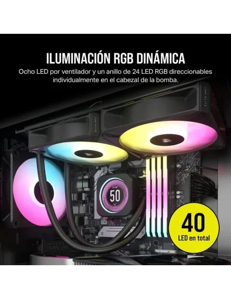 Corsair iCUE H100i ELITE LCD XT Kit de Refrigeración Líquida 240mm Negro
