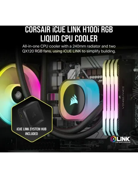 Corsair iCUE LINK H100i RGB AIO Kit de Refrigeración Líquida