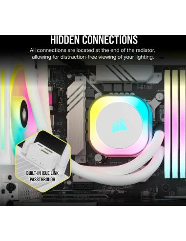 Corsair iCUE LINK H100i RGB AIO Kit de Refrigeración Líquida Blanco