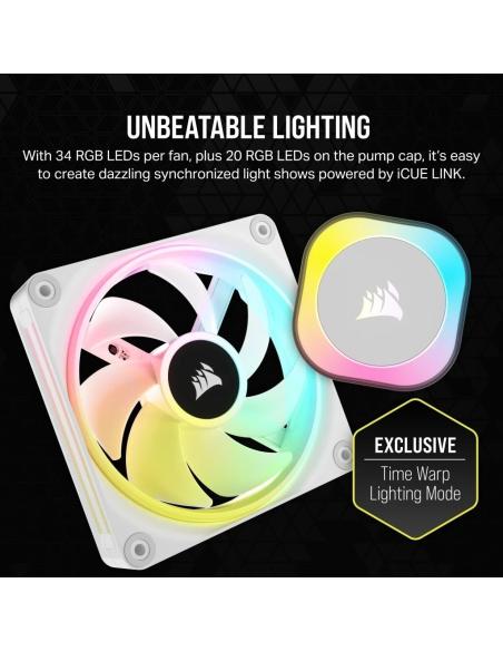 Corsair iCUE LINK H100i RGB AIO Kit de Refrigeración Líquida Blanco