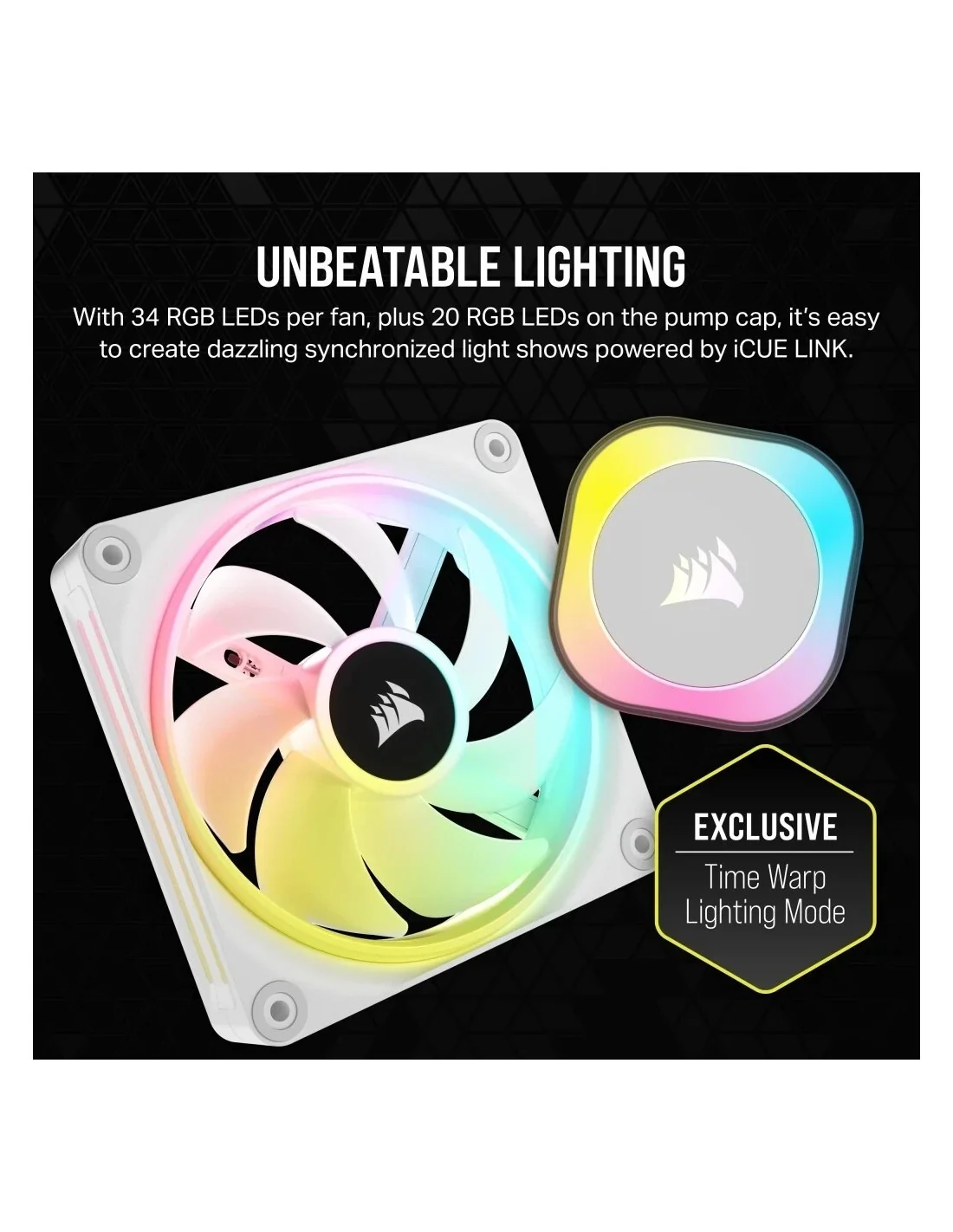 Corsair iCUE LINK H100i RGB AIO Kit de Refrigeración Líquida Blanco