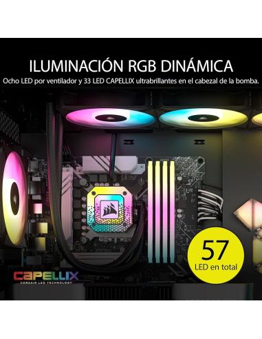 Corsair iCUE H150i ELITE CAPELLIX XT Kit de Refrigeración Líquida 360mm Negro