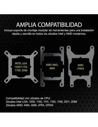Corsair iCUE H150i ELITE CAPELLIX XT Kit de Refrigeración Líquida 360mm Negro