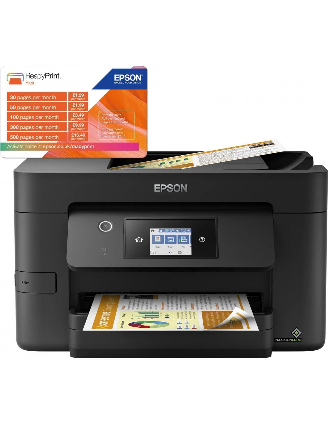 Epson WorkForce Pro WF-3820DWF Impresora de Tinta Multifunción Color WiFi Negra