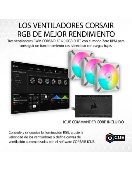 Corsair iCUE H150i ELITE CAPELLIX XT Kit de Refrigeración Líquida 360mm Blanco