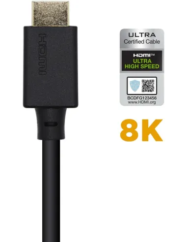 Aisens A150-0421 Cable HDMI v2.1 Macho/Macho 1m Negro