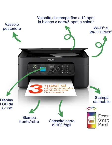 Epson WorkForce WF-2910DWF Impresora de Tinta Multifunción Color WiFi Negra