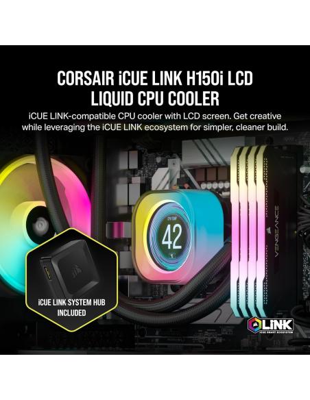 Corsair iCUE LINK H150i LCD Kit de Refrigeración Líquida 360mm Negro