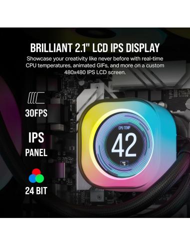 Corsair iCUE LINK H150i LCD Kit de Refrigeración Líquida 360mm Negro