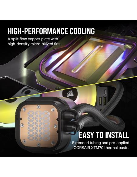Corsair iCUE LINK H150i LCD Kit de Refrigeración Líquida 360mm Negro
