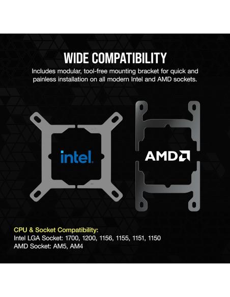 Corsair iCUE LINK H150i LCD Kit de Refrigeración Líquida 360mm Negro
