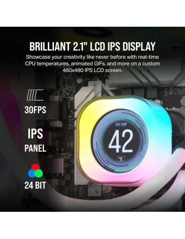 Corsair iCUE LINK H150i LCD Kit de Refrigeración Líquida 360mm Blanco