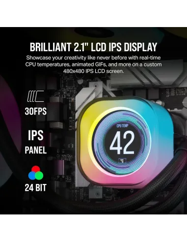 Corsair iCUE LINK H170i LCD Kit de Refrigeración Líquida 420mm Negro