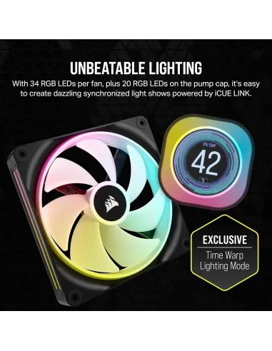 Corsair iCUE LINK H170i LCD Kit de Refrigeración Líquida 420mm Negro