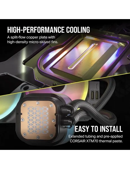 Corsair iCUE LINK H170i LCD Kit de Refrigeración Líquida 420mm Negro