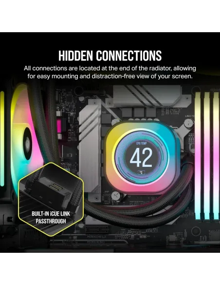 Corsair iCUE LINK H170i LCD Kit de Refrigeración Líquida 420mm Negro