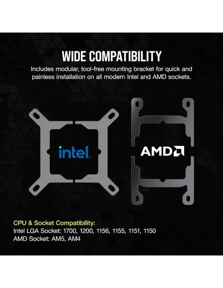 Corsair iCUE LINK H170i LCD Kit de Refrigeración Líquida 420mm Negro