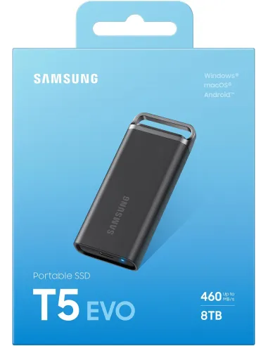 Samsung T5 EVO SSD 8TB Externo USB-C Negro