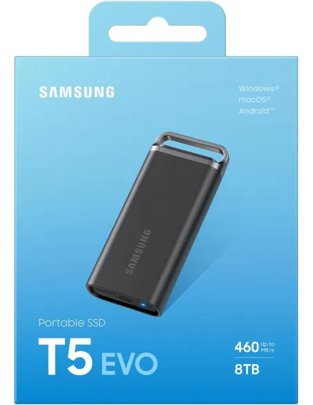 Samsung T5 EVO SSD 8TB Externo USB-C Negro